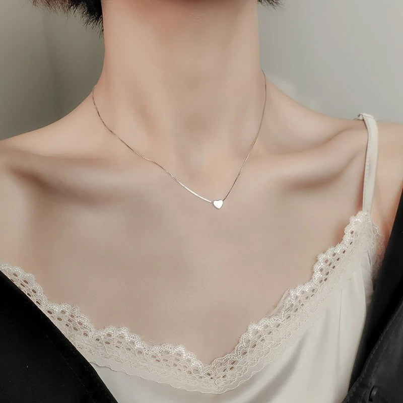 2Pcs/Set Simple Puzzle Heart Matching Pendant Couple Matching Necklace Couple Good Friends Ladies Men Hip Hop Sweater Chain