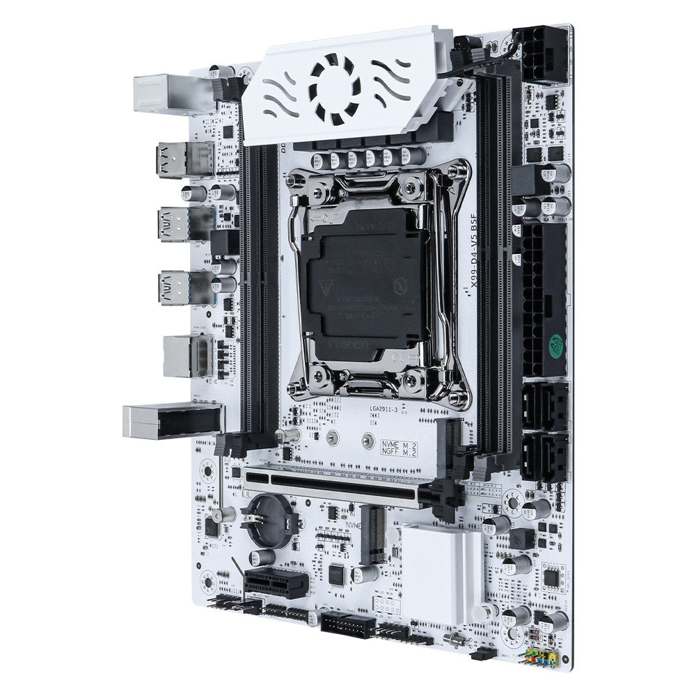 SOYO X99 Motherboard DDR4 LGA2011-3 with M slot 2 Supports C612 Chipset Dual channel DDR4 SATA 3.0 White Cooling Armored Fan