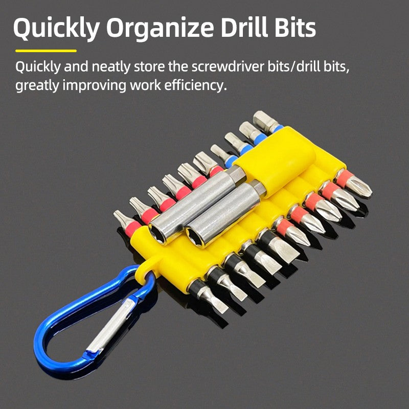 1/4” Hex Shank Screwdriver Bit Holder Portable 10/22 Holes Storage Case Organizer Screw Driver Head Drill Bits Stand Case Tools
