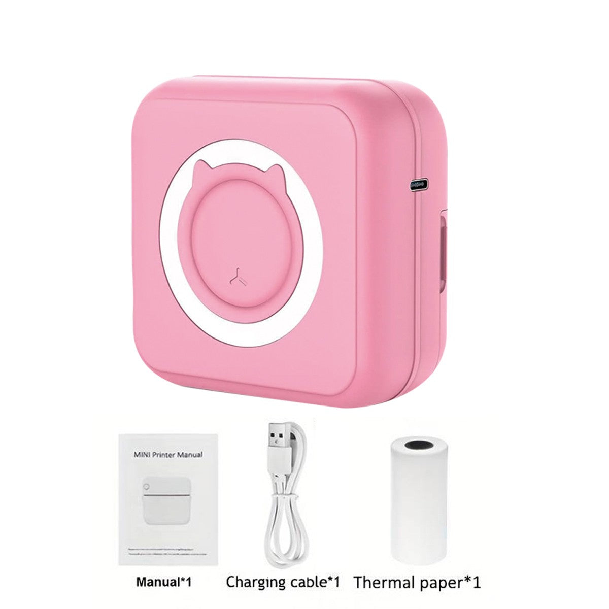 Portable Mini printer,thermal pocket Label printer, for Android or IOS APP, inkless sticker printer, suitable for home, office