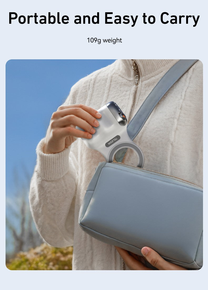 Fun Shot Magnetic Grip, Ergonomic Style Phone Camera Grip with Detachable Remote, Expandable Functionality for iPhone/Android