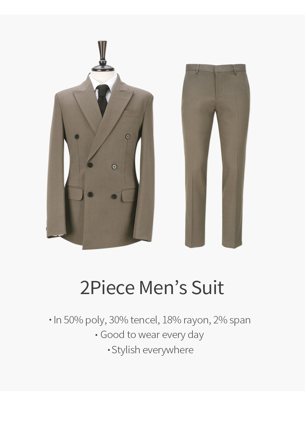 Men Two-Piece Formal Suit Suit Jacket Blazer Slacks Pants Setup Sets BIT156