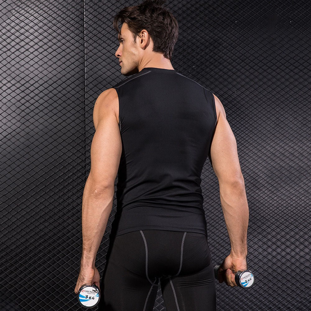 1pcs Men Vest Running Shirt Boys Soccer Shirts Men's Jersey Sportswear Mens Jogging Quick Dry Compression Fitness Top clothe