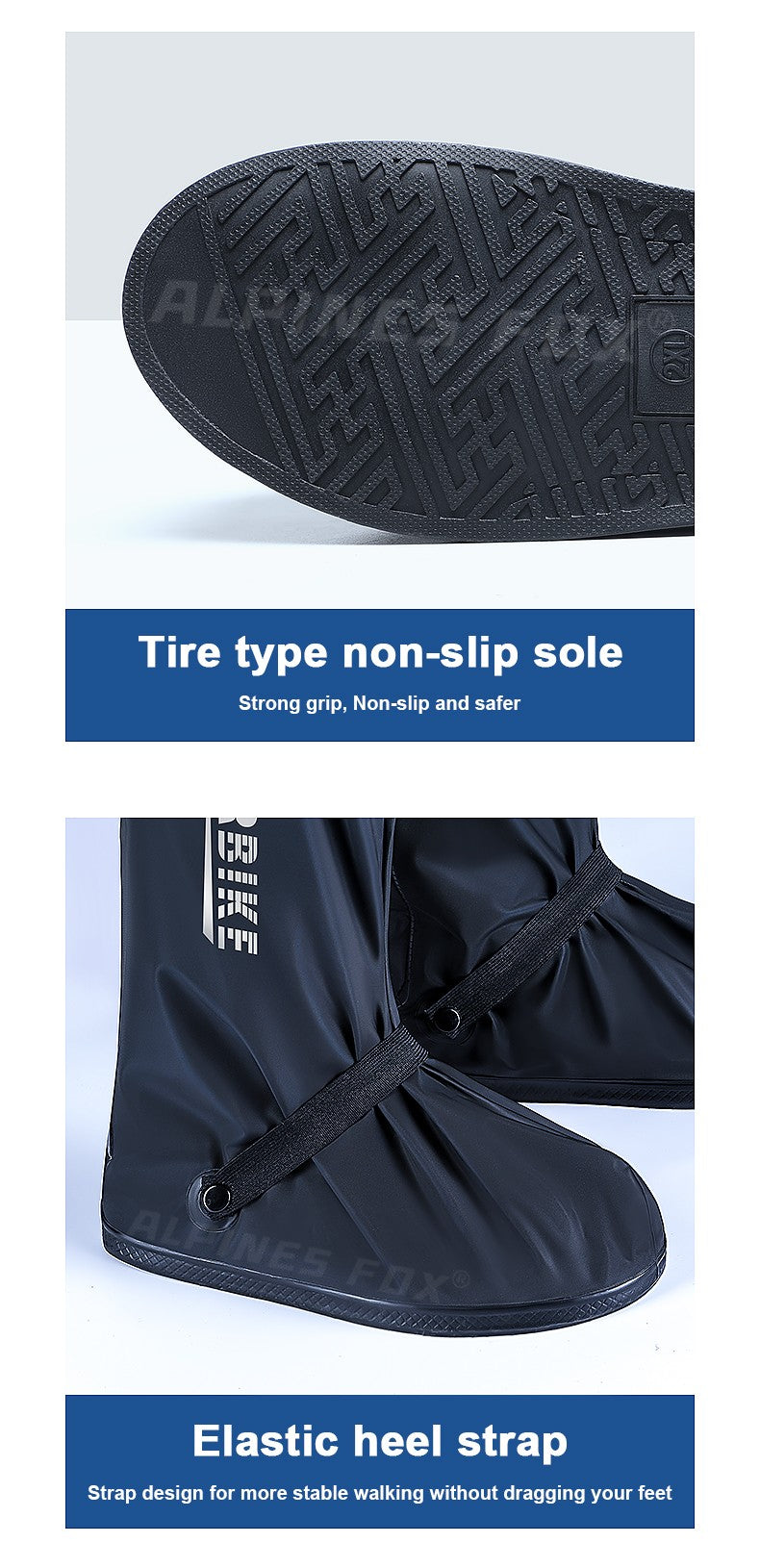Motorcycle High Tube Rain Boots Waterproof Reflective Non-Slip Footwear Motorbike Cycling Bike Reusable Protection Accessories