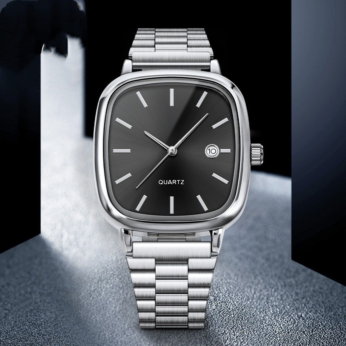 Luxury Square Quartz Watch for Men Casual Student Fashion Simple Design Versatile Stylish Calendar Watches Male Female