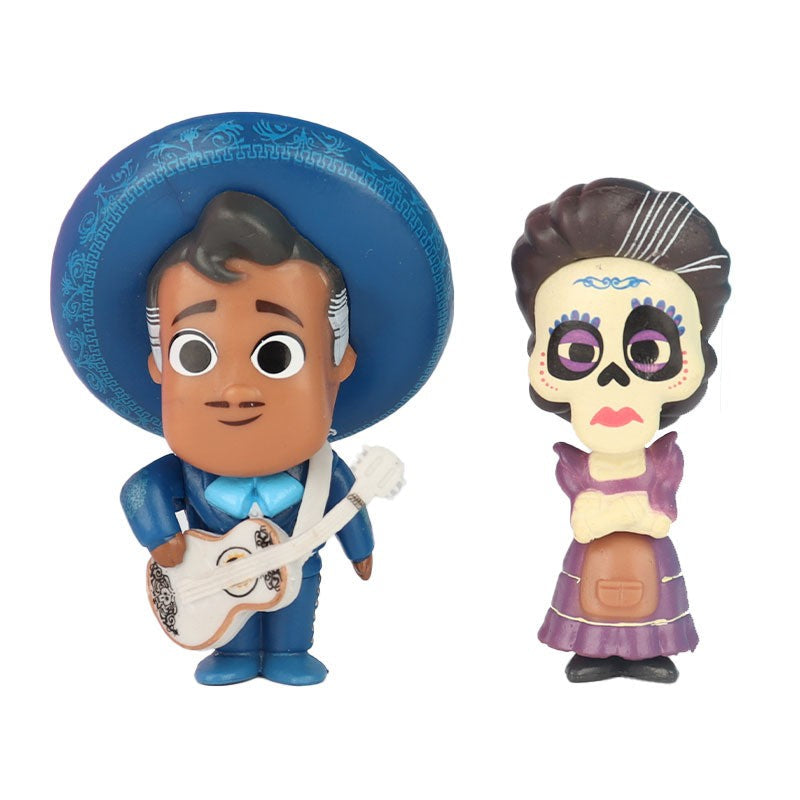 8pcs/Set Movie Pixars COCO Action Figure Toys Mini Cute Cartoon Anime Toys Model Children For fun Birthday Gifts Desk Decoration