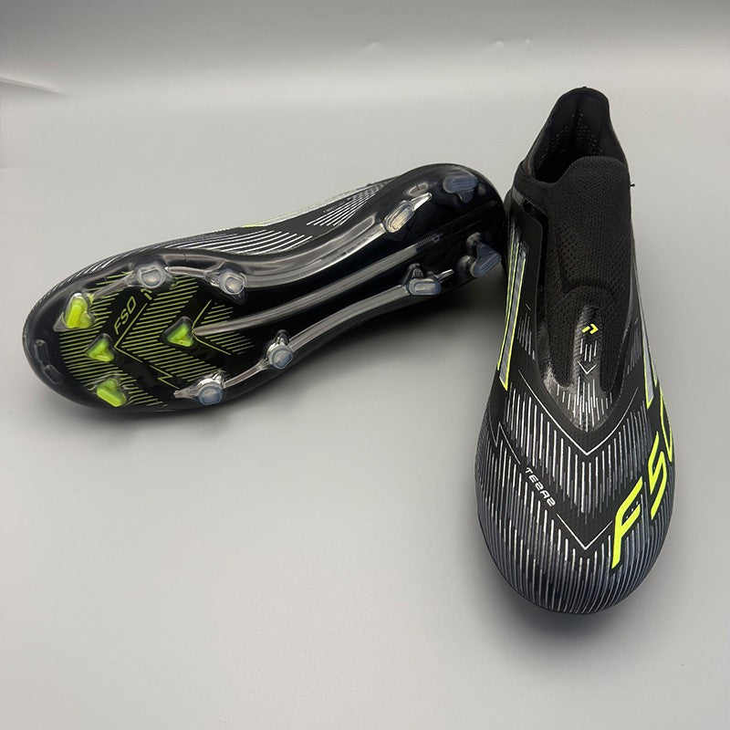 Football Field Boots Professional Non Slip Soccer Shoes Training Society Cleats Football Shoes SLIP-ON Laceless