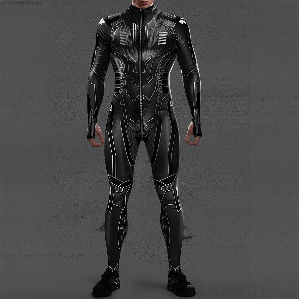 CyberPunk Futuristic Mechanical Armour Jumpsuit Cool Fighter Cosplay Bodysuit Steampunk Costume Halloween Party Shows Men Zentai
