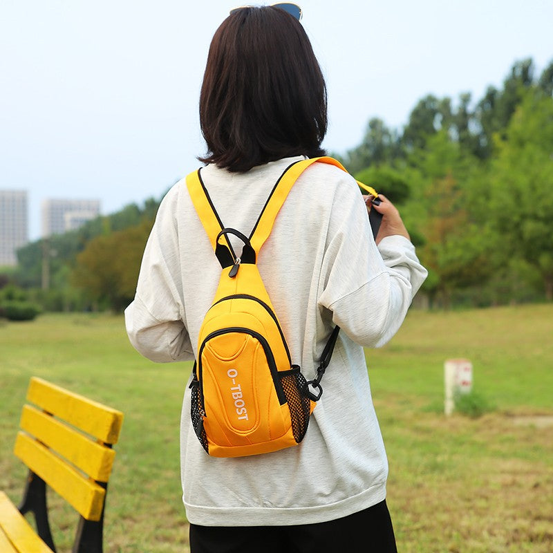 New outdoor leisure multifunctional single shoulder crossbody bag with large capacity Oxford cloth men's chest bag