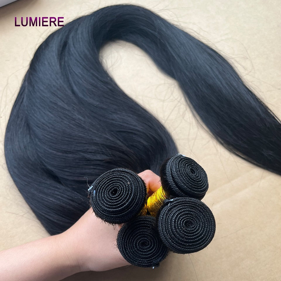 8-40" Bone Straight Human Hair Bundles 1/3/4 PCS Brazilian Hair Weave Raw Human Hair Bundles Deal Virgin Hair Extensions Lumiere