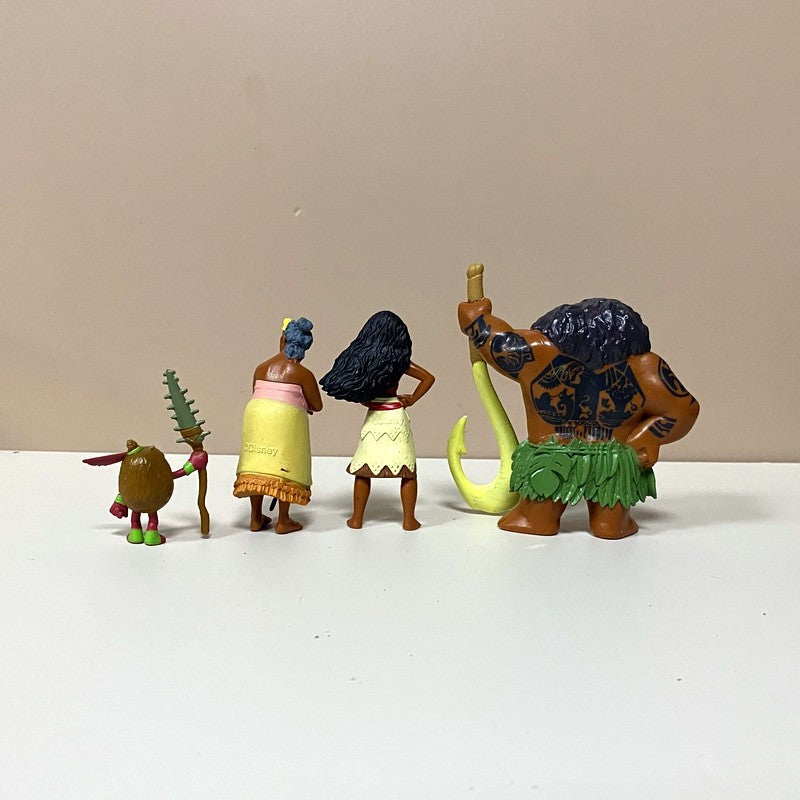 Lot 10pcs/Set 5-8CM Disney Moana Princess Moana Cheif Tui Maui Grandma Tala Pua Pig Rooster Kakamora Action Figures Decoration