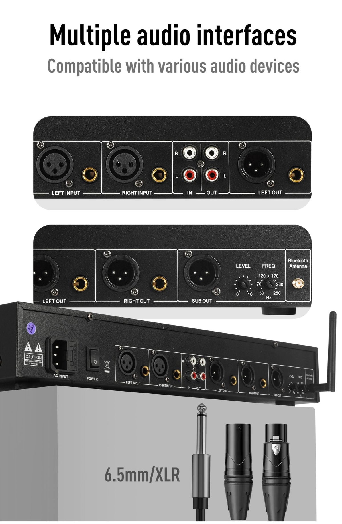 EQ31SUB Digital Equalizer 31 Stage Tuner Professional Stage Performance Noise Reduction Audio Processing