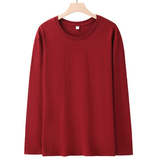 Long Sleeves T-Shirts Men 100% Cotton Tee Tops Male Autumn Basic Plain Color Tshirts Women Normal Fit Size M-5XL Under Wear Man