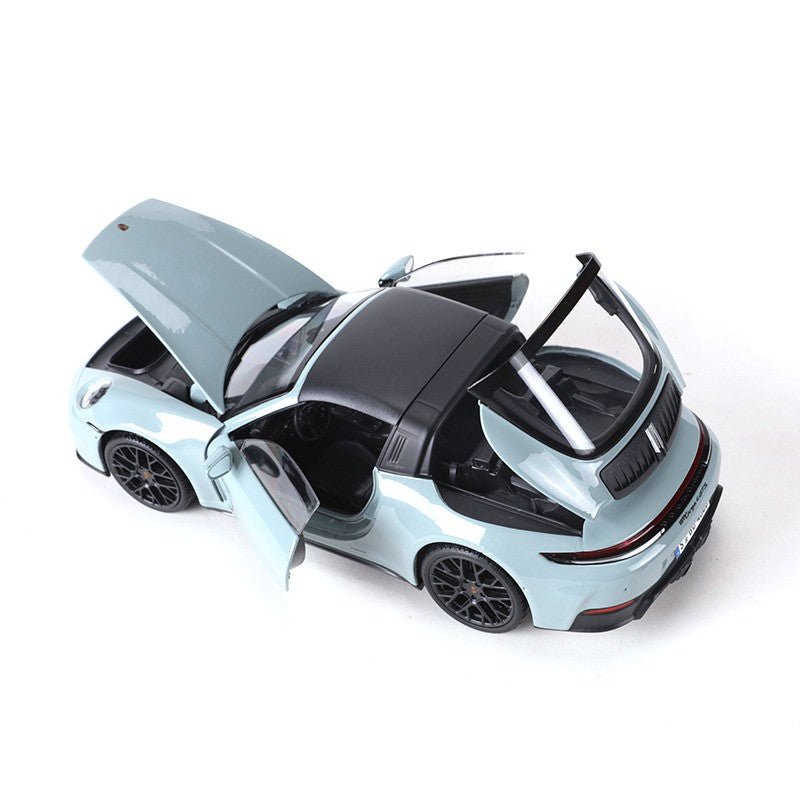 In Stock Maisto 1:18 Porsche 911 Targa 4 Gts (992.2) With Windows Alloy Miniature Diecast Fully Open Model Custom Toys Gifts