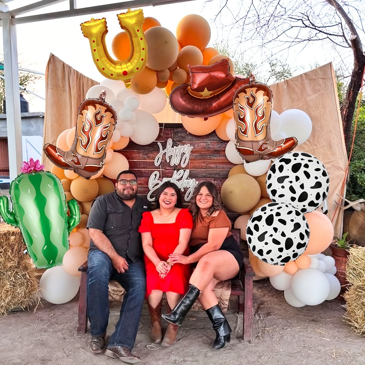 Western Party Balloons Horse Horseshoe Balloons Wild West Cowboy Rodeo Themed Birthday Party Bachelor Party Farm Decoration Gift