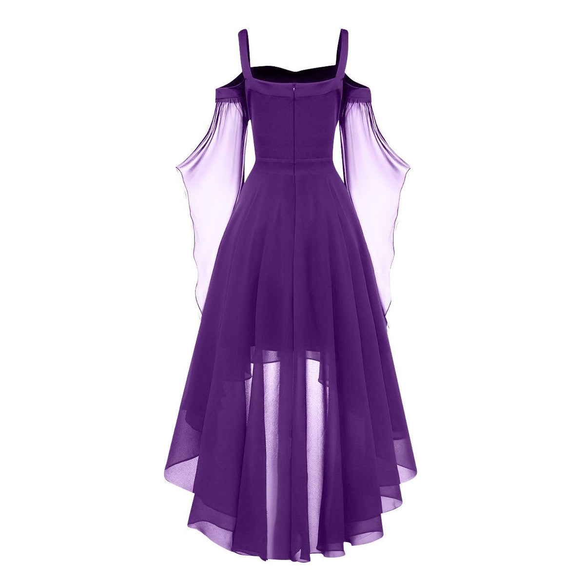 2024 New Women Fairy Skirt Plus Size Cold Shoulder Butterfly Sleeve Halloween Witch Gothic Dress Elegant Party Evening Dresses