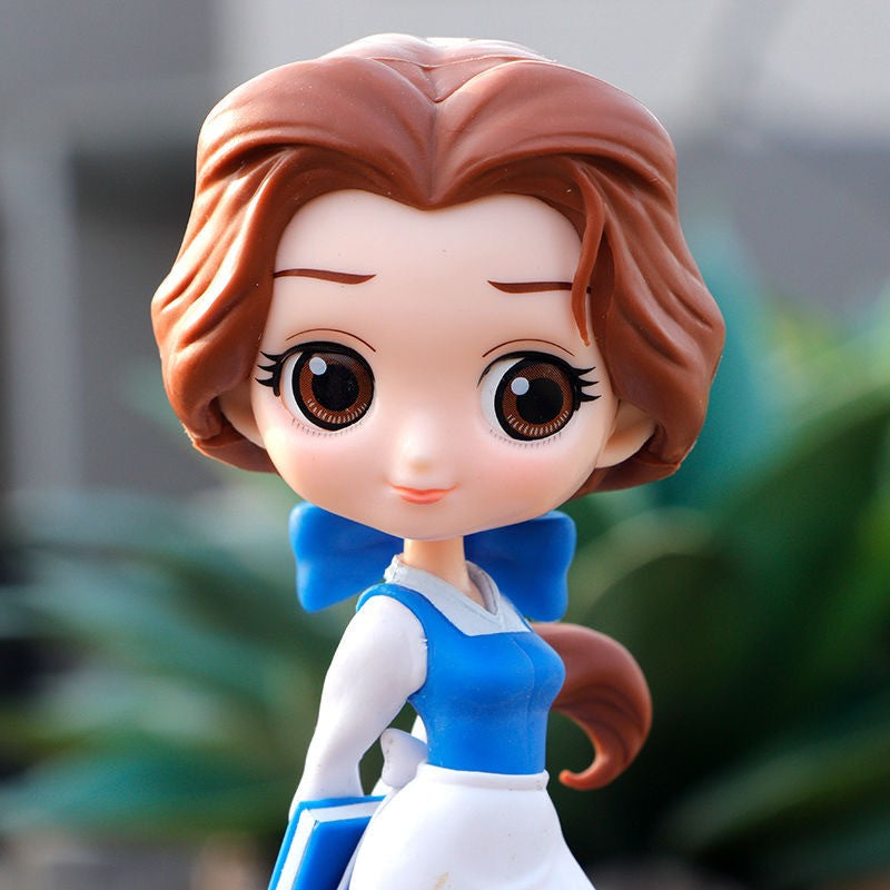 14cm Disney Q Posket Beauty and the Beast Toys Belle PVC Princess Figures Action Collectible Model Doll