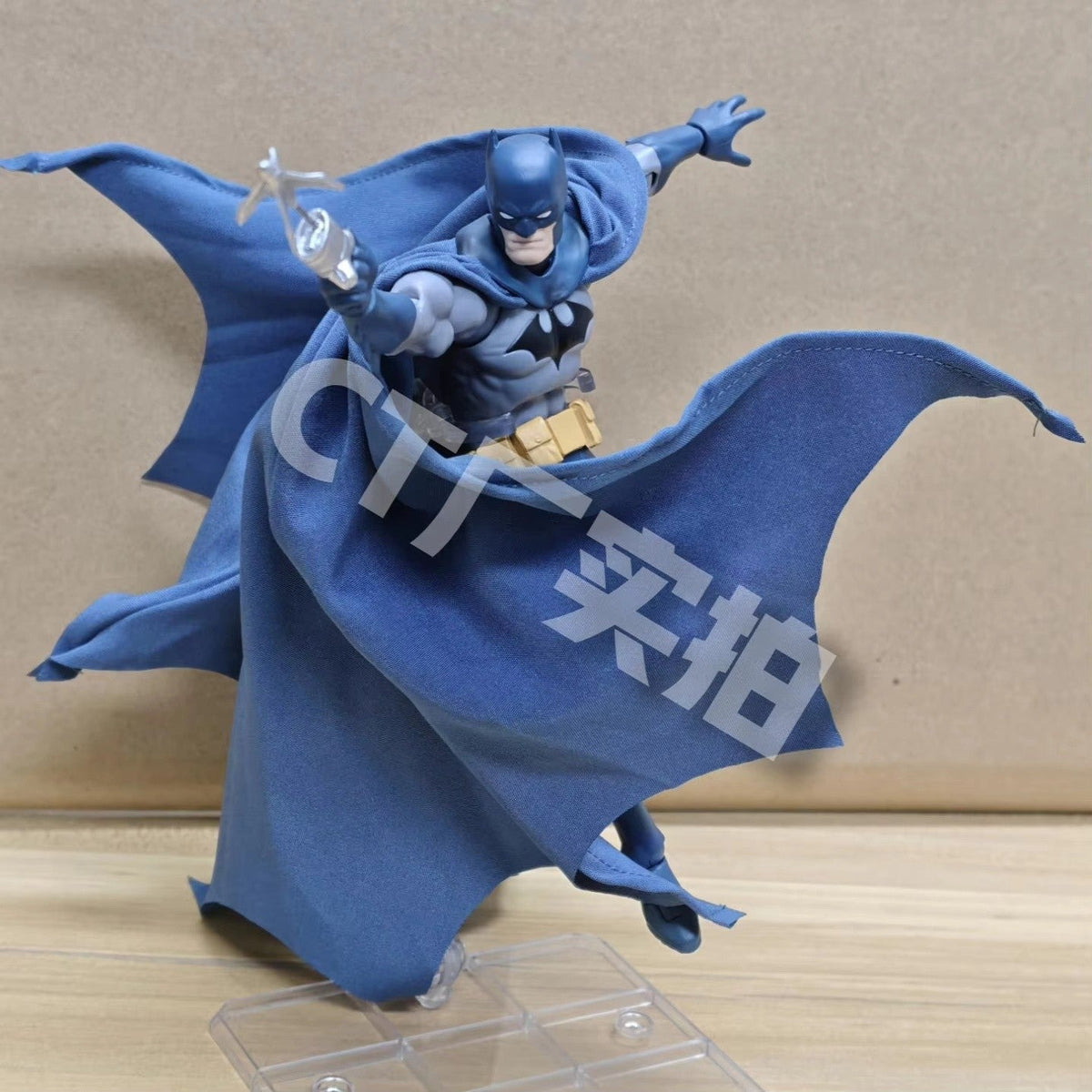 CT Toys Batman Mafex 126 Blue 1/6 Scale Action Figure DC Batman Shf Anime Collectible Figurine for Kids And Collectors Xmas Gift