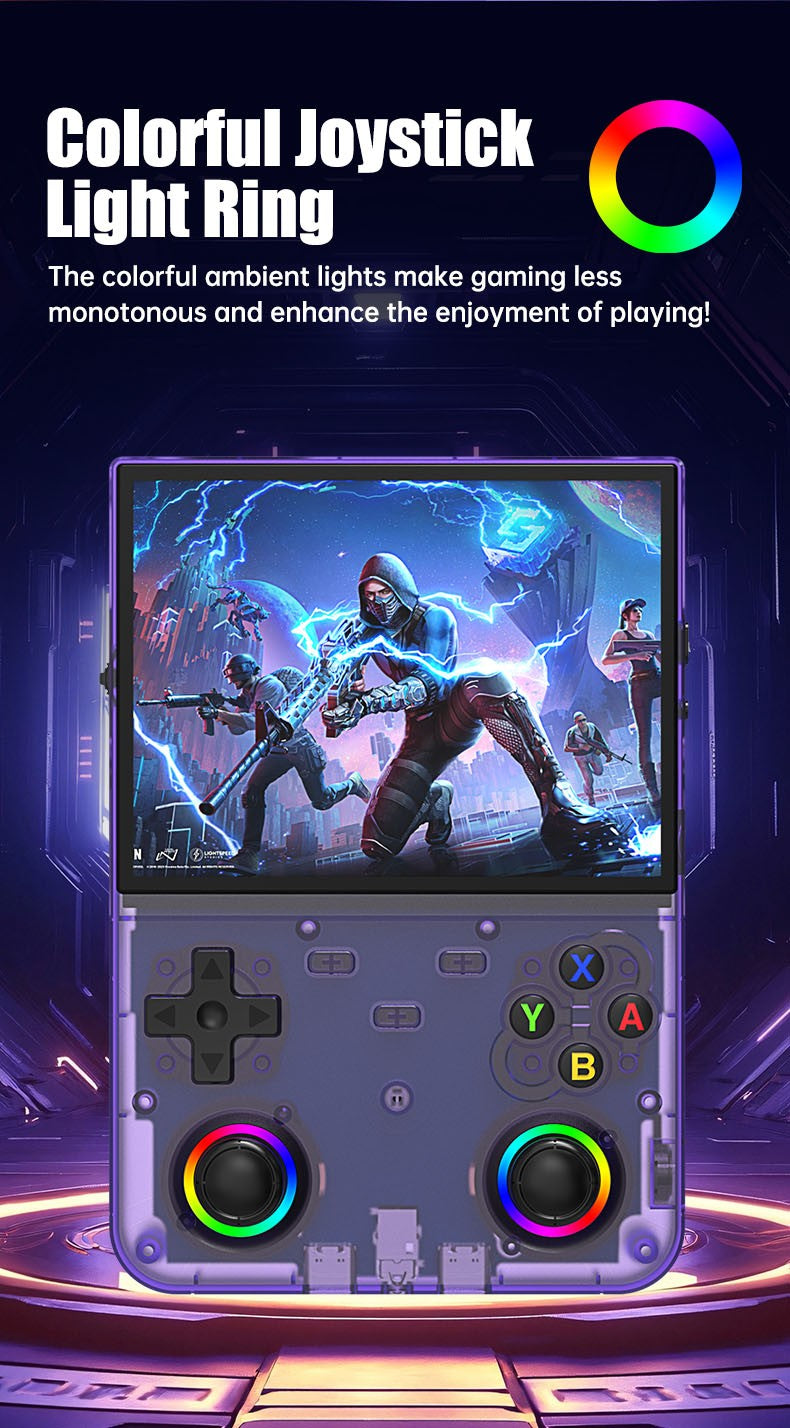 R36 Ultra X Retro Handheld Game Player Open Source Linux System 4.5" Screen Hall Effect Emulator Wireless Gamepad Game Console