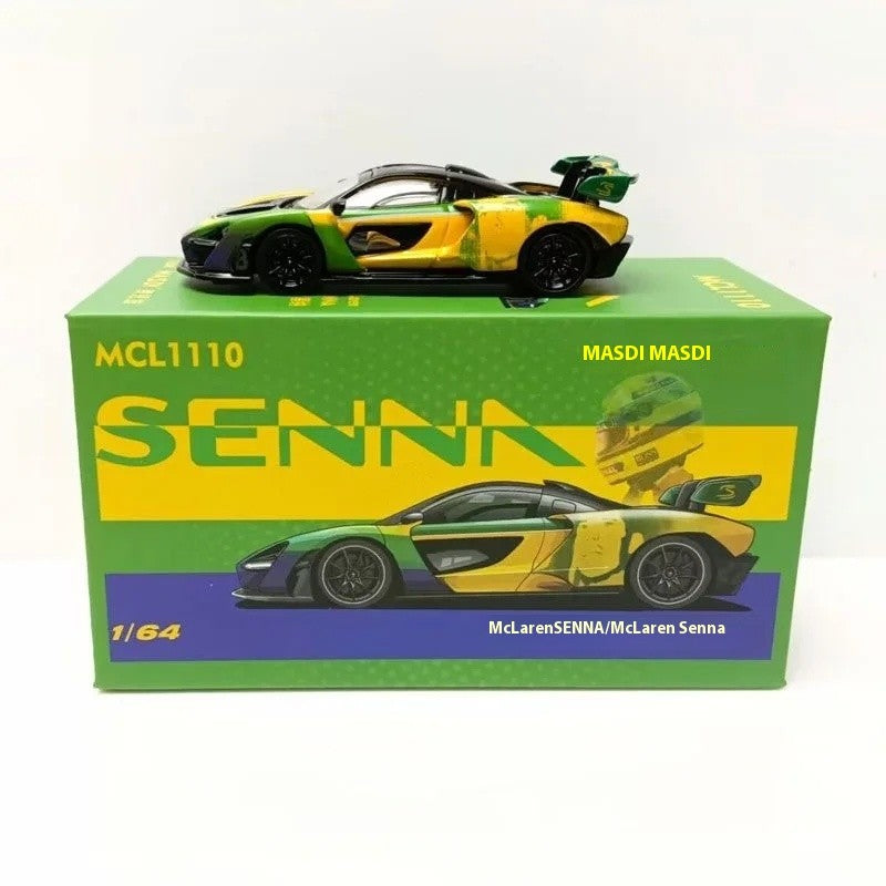 New In Stock Masdi 1:64 Mclaren Senna 1110 Special Edition Alloy Miniature Static Car Model Customized Boy Toys Gifts Collection