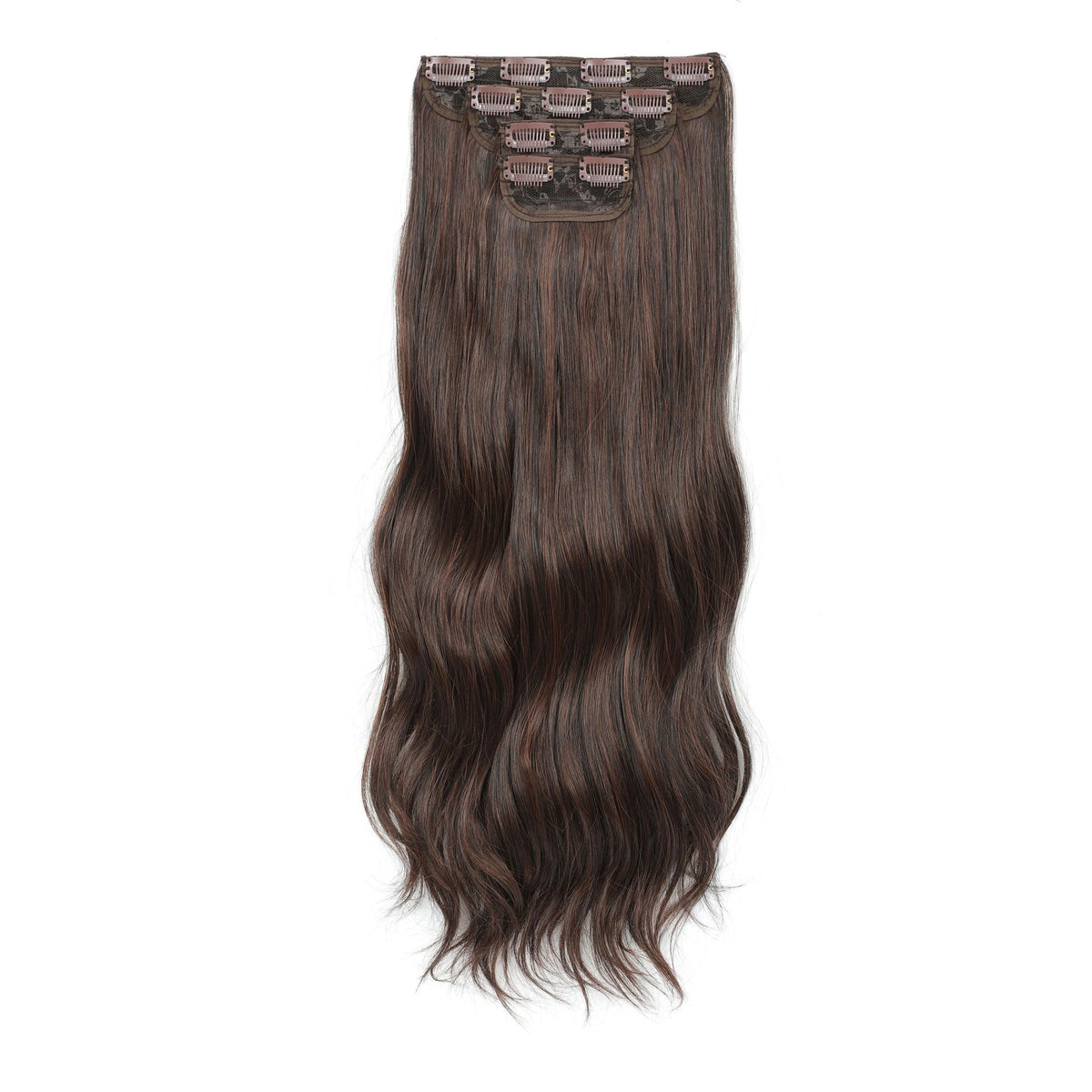 24Inch 61cm Body Wave Synthetic Wavy Blond 27/613 White Clip In Hair Extensions 4Pcs/lot 220g Heat Resistant Fiber