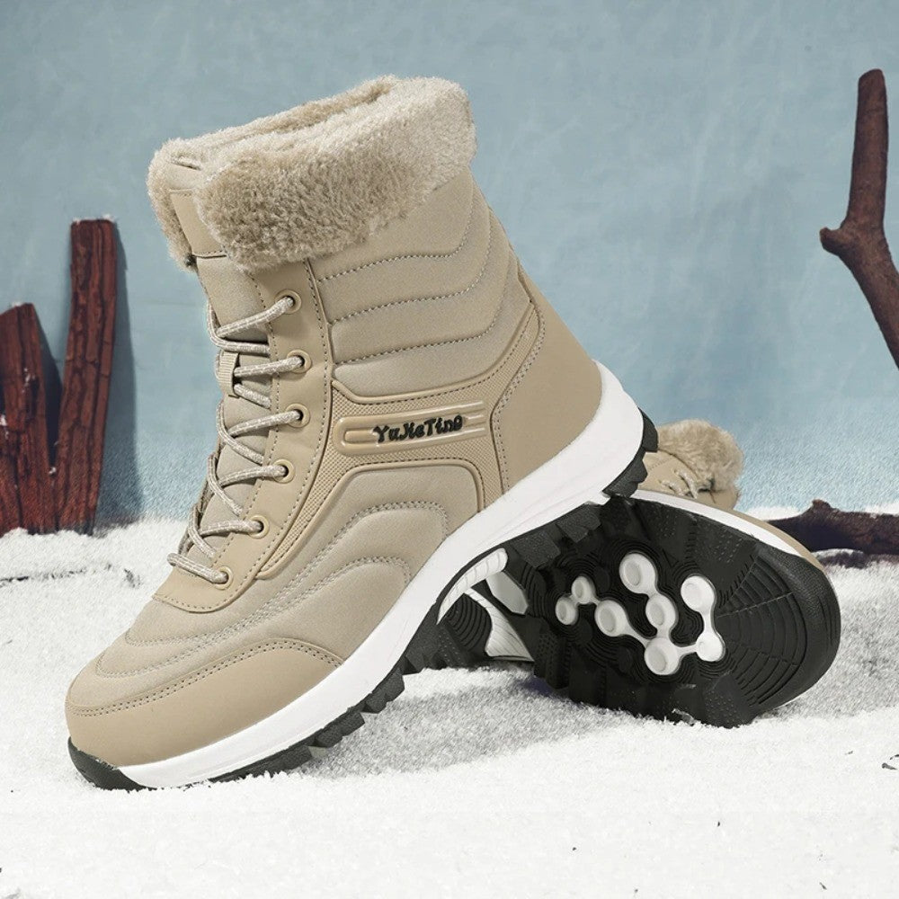 2025Brand Warm Winter Men's Hiking Boots Outdoor Snow Men Boots Men Work Casual Sneakers High Top Keep Warm Non-slip Ankle Boots