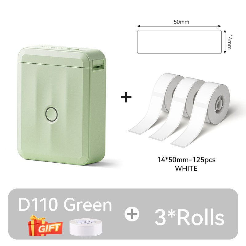NIIMBOT D110 Upgraded Version Thermal Label Printer Mini Portable Smart Label Maker With Tape for Office Home Kitchen School