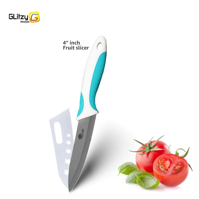 Kitchen Chef Knife Rustproof Fruit Paring Knife Ceramic Knife Household Utility Vegetable Slicing Knives Sharp Black Blades Cook
