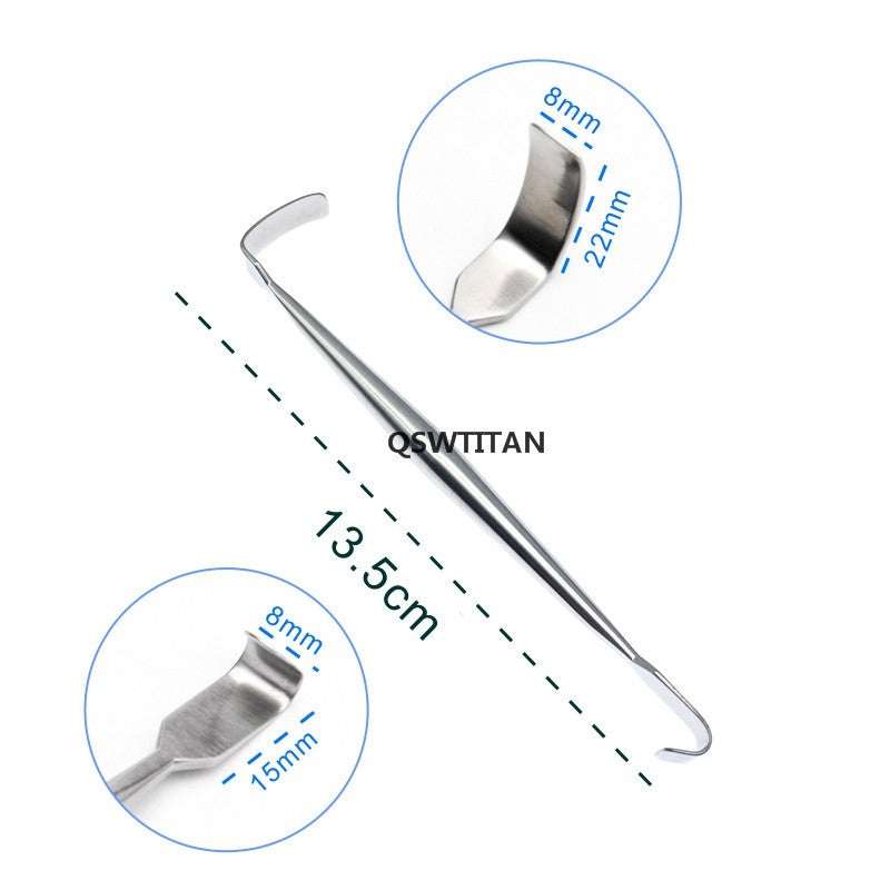 Stainless steel Retractor Hook L-shaped Double Hook Veterinary pet instruments