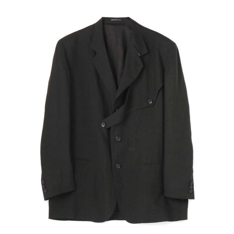 WVGA Spring Autumn New Man Tide Yamamoto Trendy Linen Blazer Niche Chic Casual Turn-Down Collar Long Sleeve Suit Coat Ins W13673