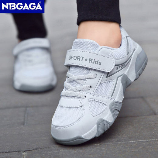 White Breathable Children Walking Shoes Summer Mesh Casual Sneaker for Kids Boys Outdoor Sport Tennis Anti-Slip