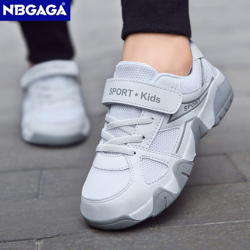 White Breathable Children Walking Shoes Summer Mesh Casual Sneaker for Kids Boys Outdoor Sport Tennis Anti-Slip