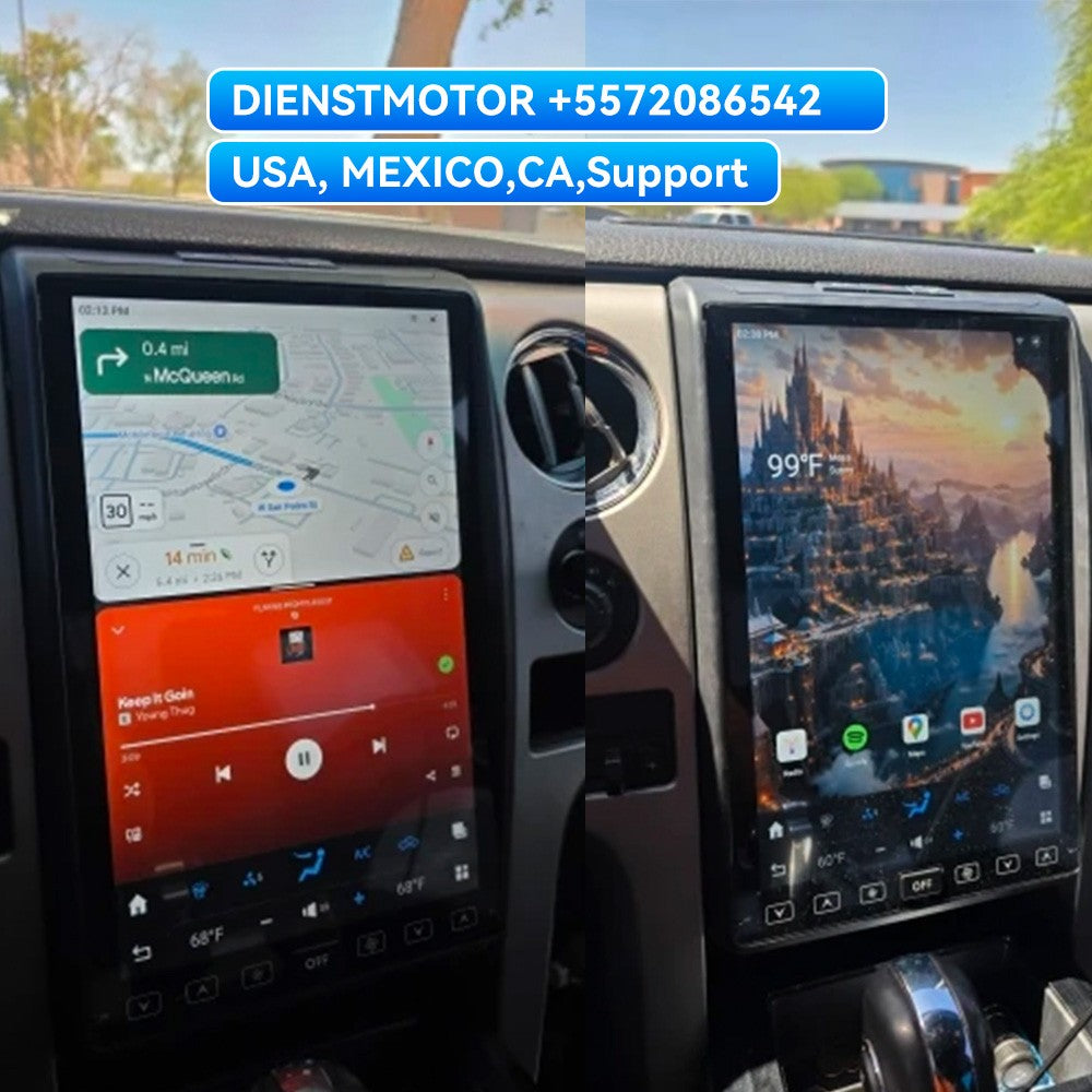 14.4 Inch Android 13 128GB For Ford F150 Raptor 2009-2014 Tesla Style Car GPS Navigation Multimedia Player Radio Tape Headunit
