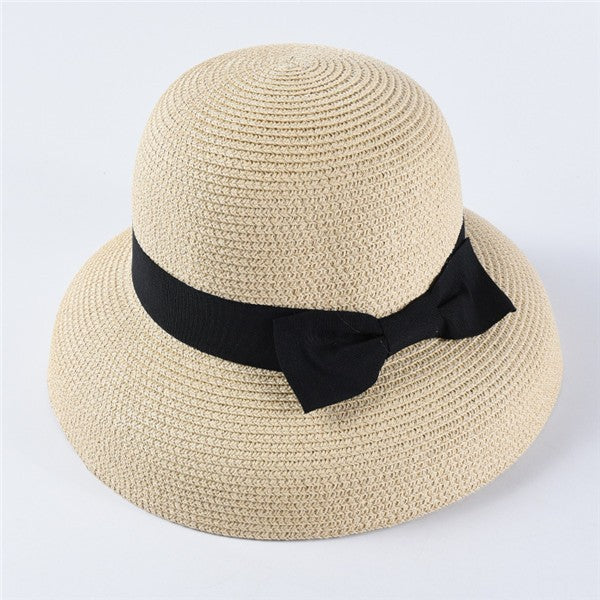 USPOP New women sun hats fashion bow straw hats casual summer wide brim drooping beach hat female summer hat