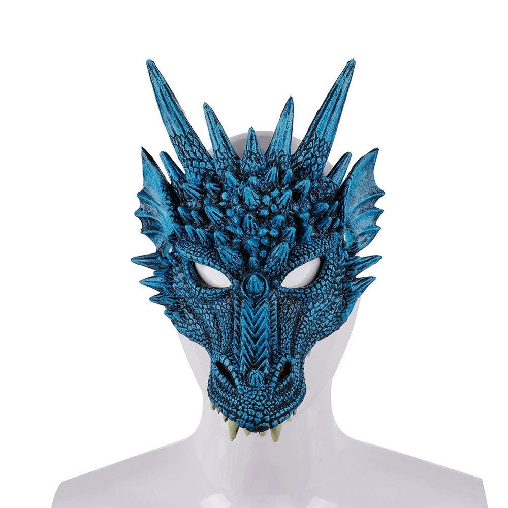 PU Foaming 3D Animal Dragon Mask for Halloween Carnival Party Halloween Dragon Mask Cosplay Dragon Scary Mask Monster Mask