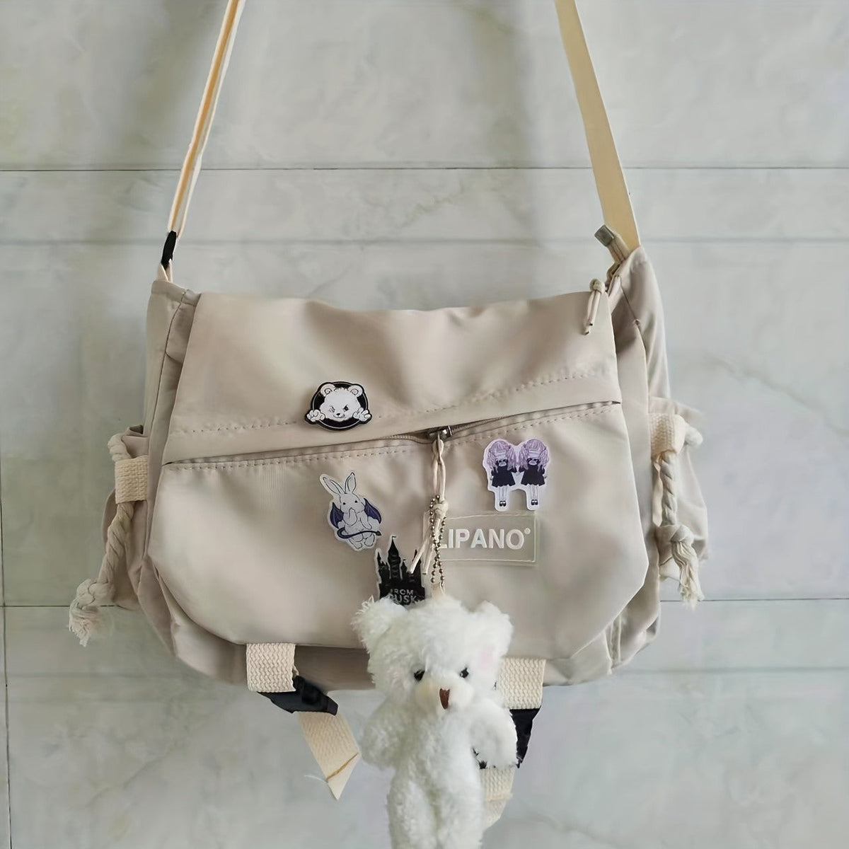 1pc Nylon Handbag Shoulder Bag, Large Capacity Messenger Bag, Men's Crossbody Bag, Student School Bags for Teenagers Daily Use