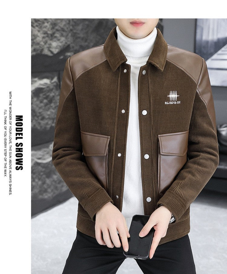 Korean Winter Jacket for Men Thickened and Warm Wool Blends Jacket Casual Business Streetwear Overcoat Social Men Clothing 2023