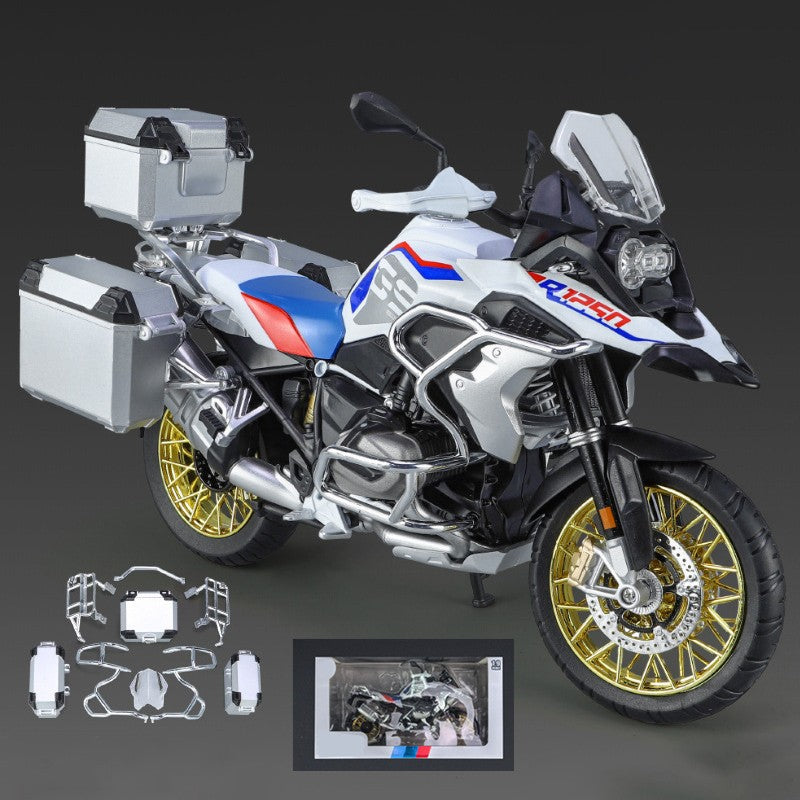 1/9 R1250 GS ADV Alloy Racing Motorcycle Diecasts Street Sports Motorcycle Model Simulation With Light Collection Kids Toys Gift