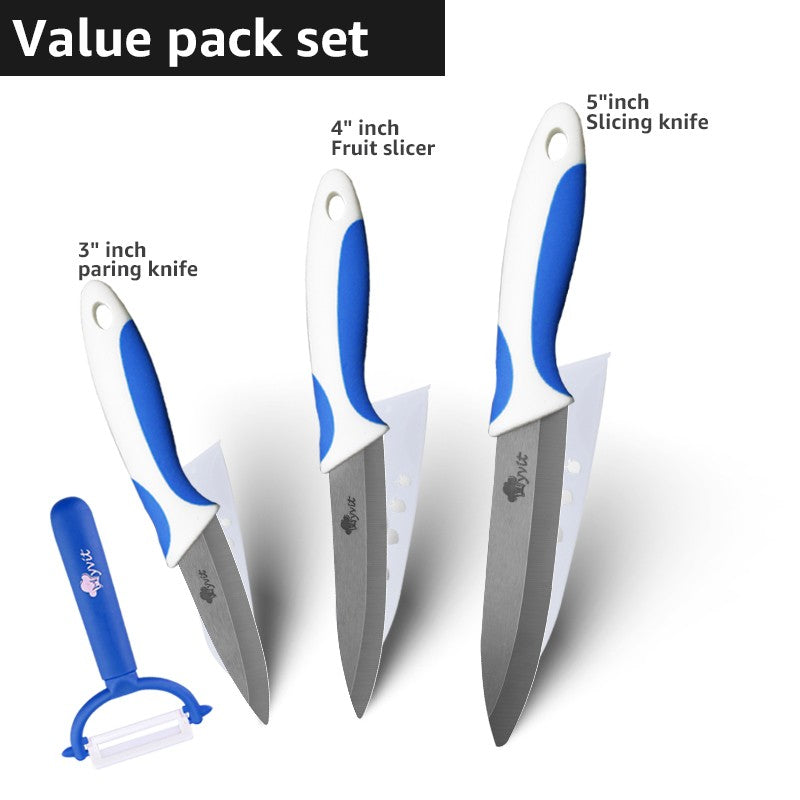 Kitchen Chef Knife Rustproof Fruit Paring Knife Ceramic Knife Household Utility Vegetable Slicing Knives Sharp Black Blades Cook