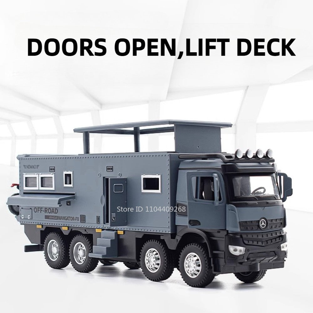 1:24 NOMADISM Raptor F150 RV Alloy Model Car Toy Metal Diecast Miniature Off Road Vehicle Models Sound Light Toys For Kids Gifts