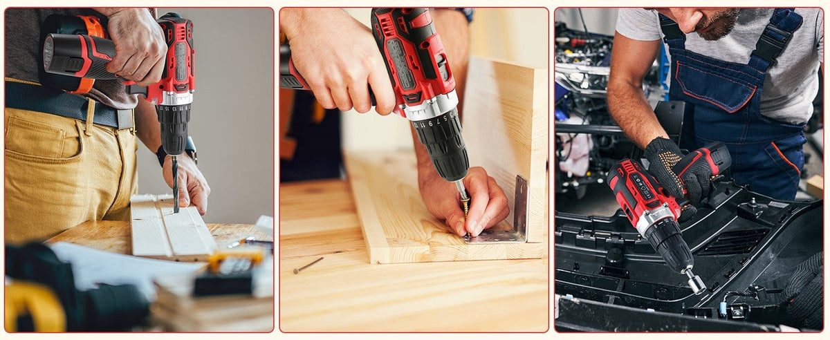 138 Pcs Power Tool Set with 12V Cordless Drill Home DIY Repairs Tool box for Repairs and Maintenance