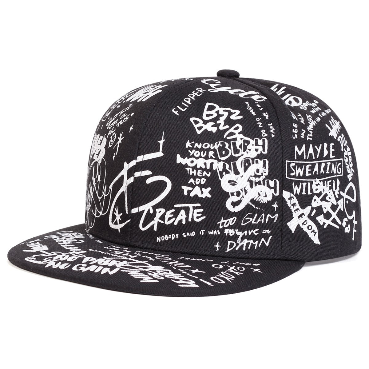 Unisex 88 Letter Graffiti Print Hip-hop Hats Fashion Spring Autumn Outdoor Adjustable Casual Baseball Caps Sunscreen Hat