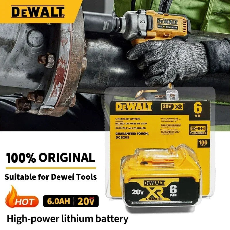 New 100% Original 6Ah 20V Original Dewalt Power Tool Battery DCB206 DCB206 20V Battery DCB205 DCB200