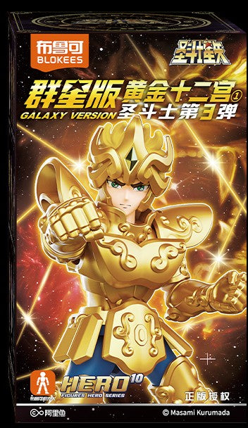 Blokees Gold Saint Action Figure Galaxy Version 02 Libra Dohko Sagittarius Saint Seiya Assembling Toys Children Birthday Gift