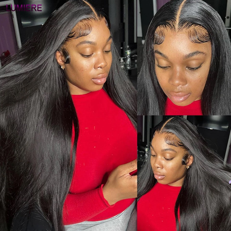 8-40" Bone Straight Human Hair Bundles 1/3/4 PCS Brazilian Hair Weave Raw Human Hair Bundles Deal Virgin Hair Extensions Lumiere