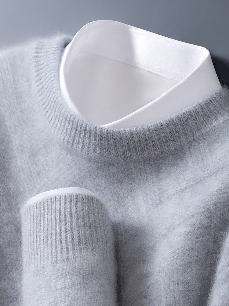 Men's Cashmere Sweater Autumn Winter O-neck Long Sleeve Pullover Casual Clothing 100% Merino Wool high-end Knitwear Top