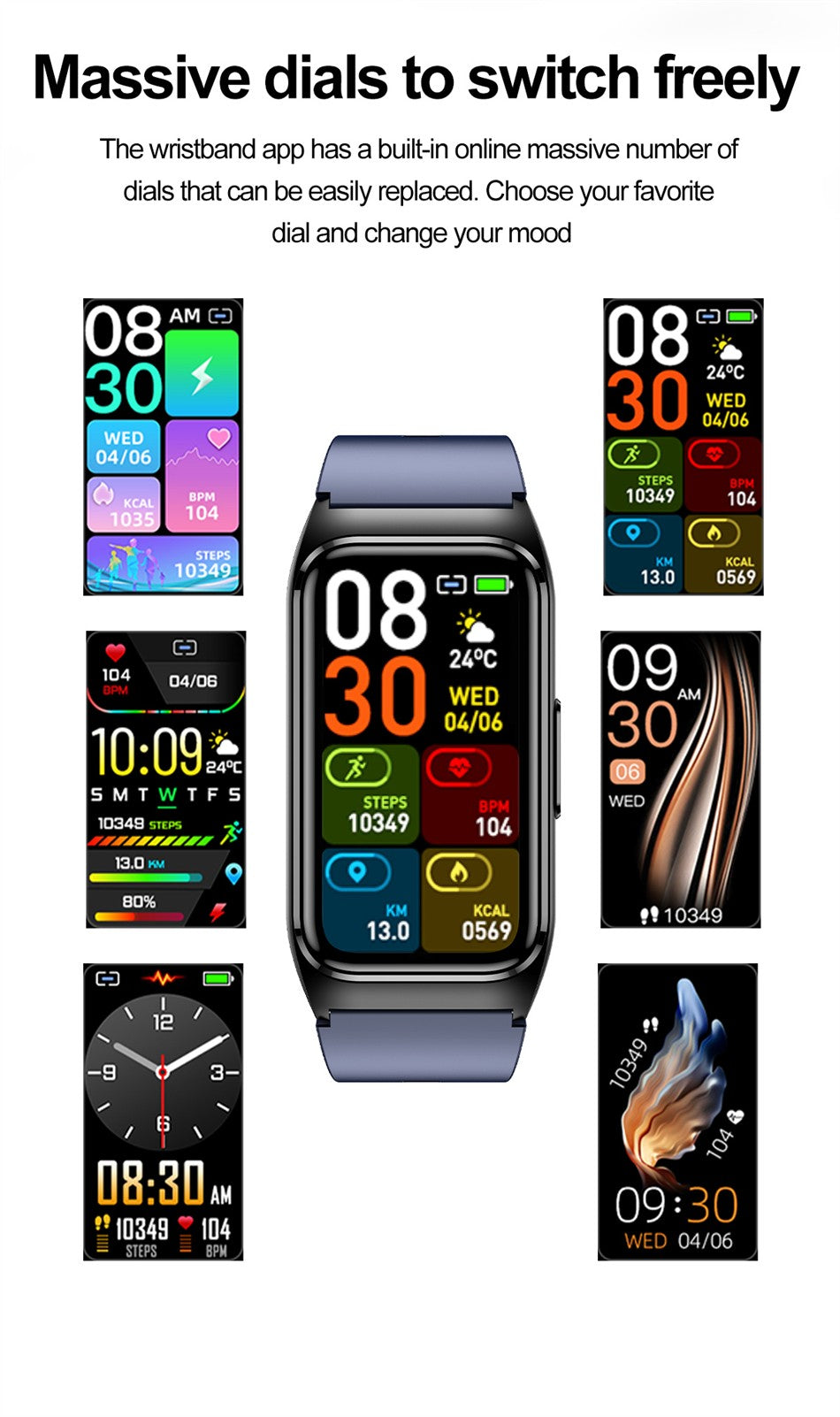ECG+PPG Smart Watch Health Monitoring Blood Pressure Uric Acid Blood Fat bracelet Bluetooth Call Reminder Waterproof SmartWatch