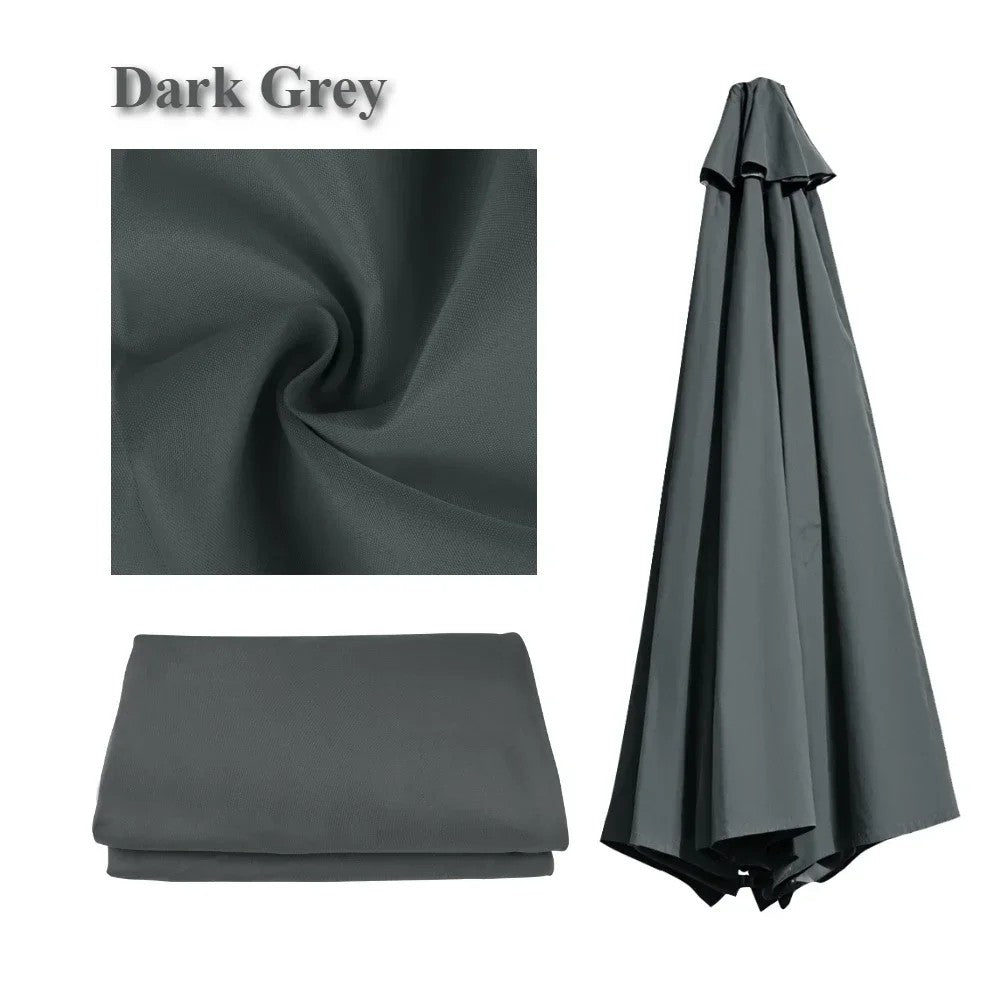 Parasol Replaceable Parasol Top Cloth Garden Patio Canopy Umbrella Cover Waterproof Sunshade 2/2.5/2.7/3m For 6 Ribs/8 Ribs