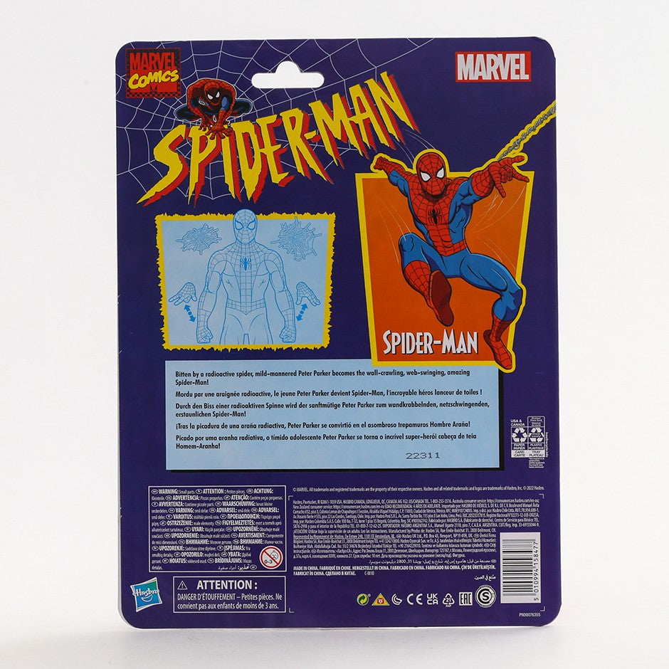 Marvel Legends Retro Cardback Spider-Man Cel-Shading Comics PVC Action Figure Collectible Model Toy Gift