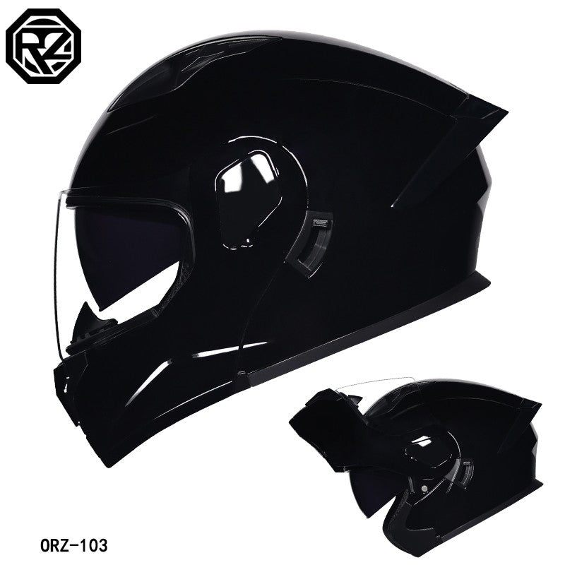 ORZ's latest high-quality motorcycle modular flip helmet ABS material dual lens full helmet DOT batch